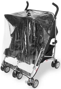 Maclaren Twin Triumph Lightweight Baby Double Stroller Black/Charcoal NEW