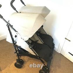 Mamas And Papas Cruise Twin Double Stroller Pushchair New Grey Umbrella Buggy