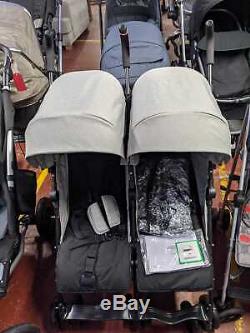 Mamas & Papas Cruise Twin Buggy Folding Buggy Grey Marl Ex Display