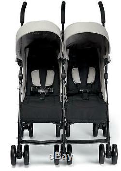 Mamas & Papas Cruise Twin Pushchair Double Baby Buggy Duo Stroller Pram Grey