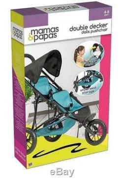 Mamas Papas Twin Double Decker Dolls Pram Pushchair Ideal Xmas Gift For Kids