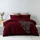 Maroon Color Linen Duvet Cover Stone Washed Linen Duvet Cover Linen Bedding