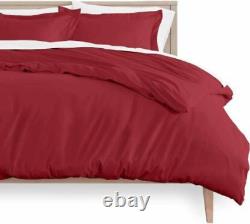 Maroon color Linen Bedding Set Queen Comforter Twin Full Queen King Duvet Set