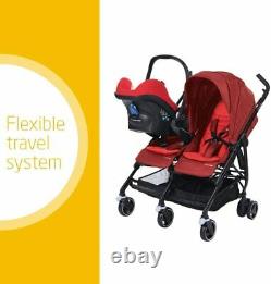Maxi Cosi Dana For2 (pushchair for twins) vivid RED double stroller