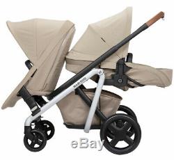 Maxi-Cosi Lila Modular Twin Baby Double Stroller w Second Seat Nomad Sand NEW