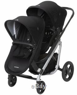 Maxi-Cosi Lila Modular Twin Baby Double Stroller with Second Seat Frequency Black