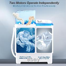 Mini Twin Tub Portable Washing Machine, 20 Lbs Large Capacity Washer and Dryer C