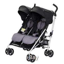 Minno Twin Double Stroller, Lightweight Baby Strollers With Canopy and Basket