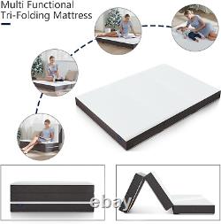 Molblly Folding Mattress, 3 Inch Portable Tri Folding Memeory Foam Mattress