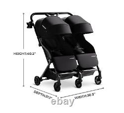 Mompush Lithe Double Ultralight Stroller, Lightweight Side by Side Stroller