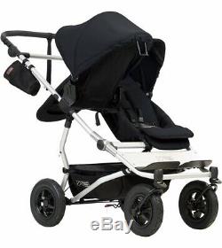 Mountain Buggy Duet V3 Compact All Terrain Twin Baby Double Stroller Black NEW