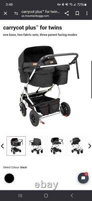 Mountain Buggy Luxury carrycot for Twins open box Brand new never used