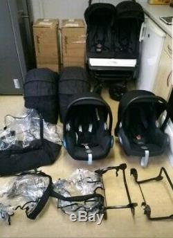 Mountain buggy duet complete twin sets with car seats etc