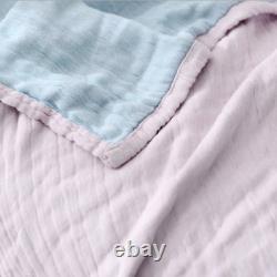 Muslin Cotton Blanket Twin Double Size Throw Blanket for Bed&Sofa Summer Bedding