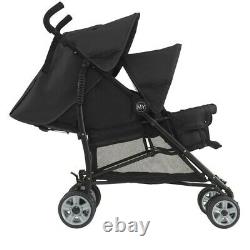 MyChild Sienta Duo Tandem Stroller (Geo) with newborn liner twin buggy pushchair