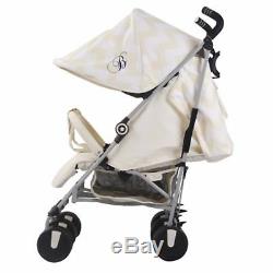 My Babiie MB22 Twin / Double From Birth Baby Folding Stroller Cream Chevron