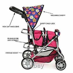 My First Twin Doll Stroller Double Umbrella Stroller Baby Doll Accessories