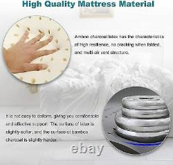 NESAILA 3 Natural Latex Mattress Topper Queen Size- Dual Layer Bamboo Charcoal
