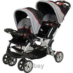 NEW Baby Trend Sit N Stand Double Twin Stroller Pram + 2 Car Seats