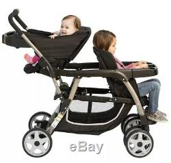 NEW Graco Ready2Grow Double Seat Stroller Onyx Twins Sit Stand Multiple Position