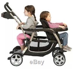 NEW Graco Ready2Grow Double Seat Stroller Onyx Twins Sit Stand Multiple Position