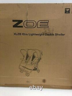 NEW ZOE XL2 Best Xtra Lightweight Double Stroller Black XL2-BNK Duo Twin