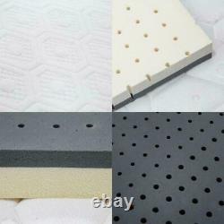 Nesaila Bamboo Charcoal Latex Mattress Topper 3.15 inch Double Layer Pad