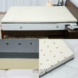 Nesaila Bamboo Charcoal Latex Mattress Topper Twin 3.15 inch Double Layer-SAVE