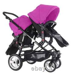 New Foldable Twins Baby Carriage Stroller Twin Can Sit and Lie Double High View