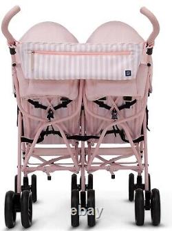New GAP BabyGap Classic Side-by-Side Lightweight Double Stroller Recline Compact