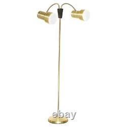 Nice Articulated And Adjustable Double Floor Standing Lamp With Twin Lamps