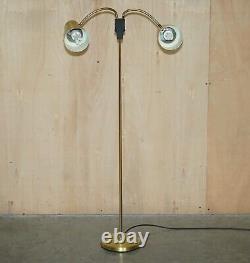 Nice Articulated And Adjustable Double Floor Standing Lamp With Twin Lamps