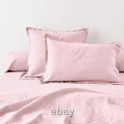 Nude Pink Linen Bedding Set Queen Comforter Twin Full Queen King Duvet Set
