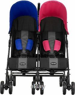 Obaby Apollo Twin Stroller Pink & Blue