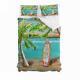 Oil Painting Surfboard Beach Quilt Duvet Cover Set Twin Comforter Cover Soft