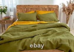 Olive Green Cotton Duvet Cover, Cotton Duvet Cover Twin Full Double Queen King