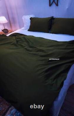 Olive Green Linen Bedding Set Queen Comforter Twin Full Queen King Duvet Set