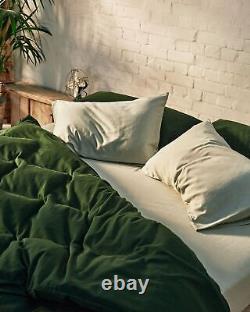 Olive Green Linen Duvet Cover Softened Linen Bedding set Stonewashed Duvet Cover