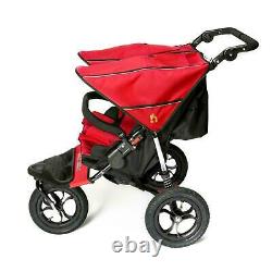 Out n About DOUBLE Nipper 360 V4 (Carnival Red) All Terrain Twin