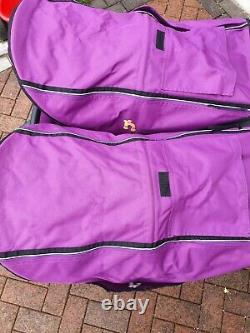 Out n About Nipper Double V4 Double Seat Stroller Purple Twins Buggy Pram