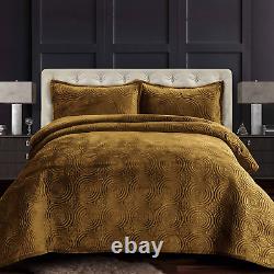 Oversized Velvet Quilt, Two Piece Twin Bed Set, 260GSM Soft Velvet Quilted Set I