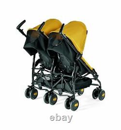 Peg Perego Pliko Mini Twin Baby Stroller, Mod Yelow