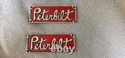 Peterbilt Brass Name Plate 359 389 379x 352 362 Cabover No Reserve! As a Set