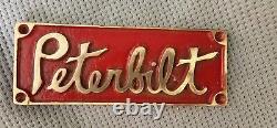 Peterbilt Brass Name Plate 359 389 379x 352 362 Cabover No Reserve! As a Set