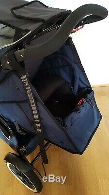 Phil And Teds Sport Jogger Double Twin Buggy Pushchair & Second Seat Cocoon
