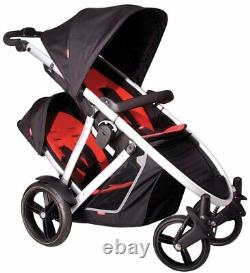 Phil & Teds 2012 Verve Stroller & Double Seat in Red & Black New! Open Box