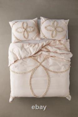 Pink Fringes Linen Bedding Set Queen Comforter Twin Full Queen King Duvet Set