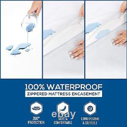 Premium Mattress Zippered Encasement Waterproof Cover Utopia Bedding 10 Deep