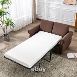 Pull Out Sofa Bed Loveseat Sleeper Bed Twin Size Memory Mattress for Living Room