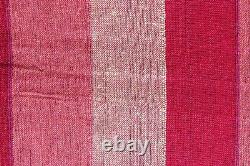 Pure Cotton Sheets Queen Size Twin XL Bedding Handmade Red Striped BedSheet